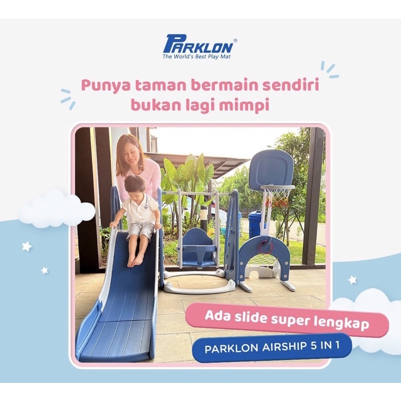 Parklon Fun Slide And Swing 5 in 1 / 3 in 1 / Mainan Perosotan Bayi /Parklon Fun slide Clown