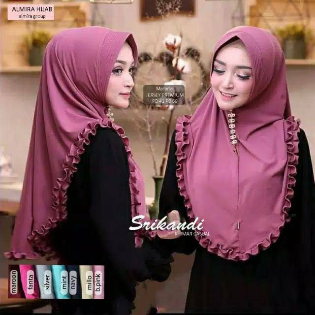 JILBAB KHIMAR SRIKANDI - HIJAB INSTAN JERSEY SUPER REMPEL GOTIK - KERUDUNG SIMPEL