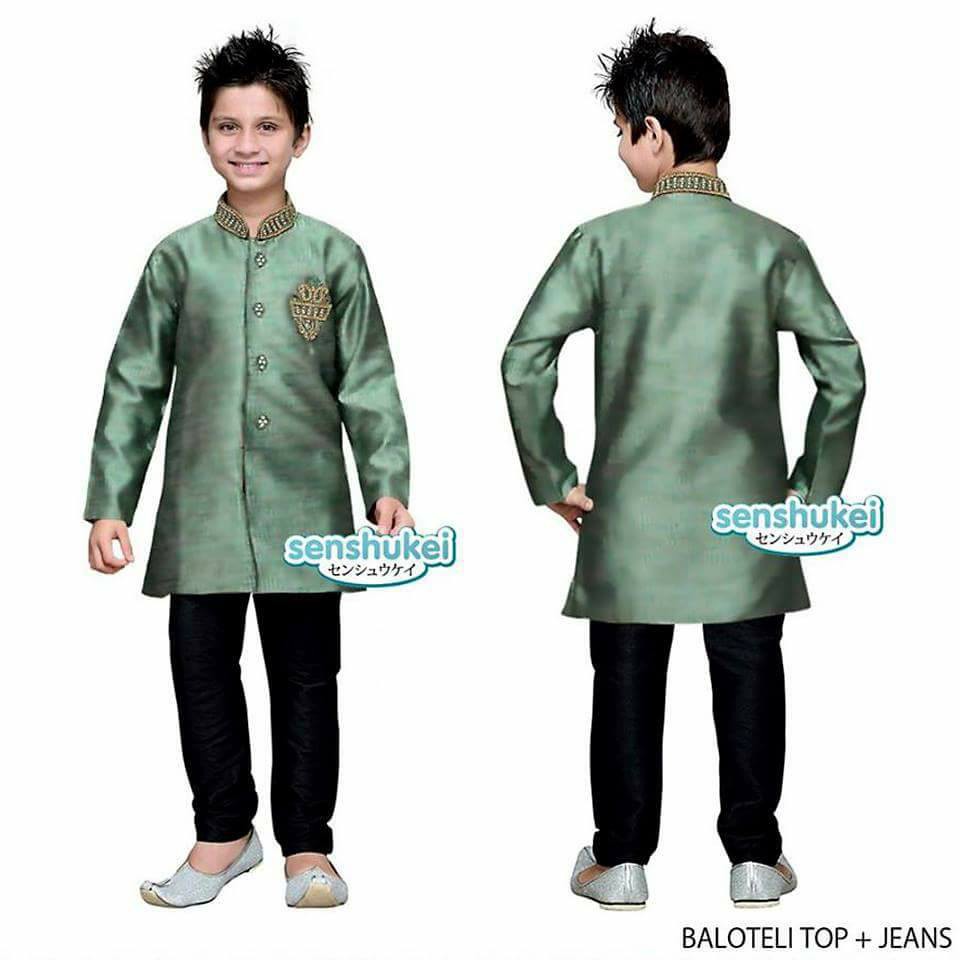 Setelan Baju Koko Anak Cowok King Rayhan Set 2in1 (top , celana)