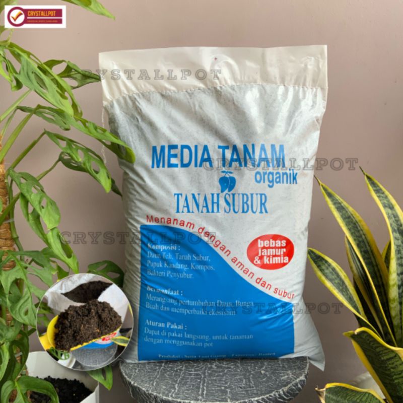 MEDIA TANAM ORGANIK TANAH SUBUR BIRU KEMASAN PABRIK SIAP PAKAI UNTUK TANAMAN - TANAH SUBUR BIRU