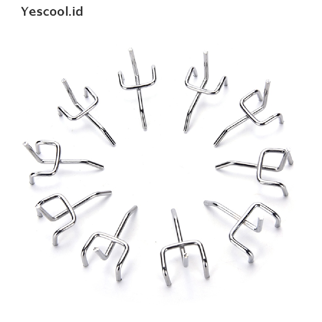 10 Pcs Kait Pegboard Penyimpanan Bahan Logam Baja Untuk Garasi