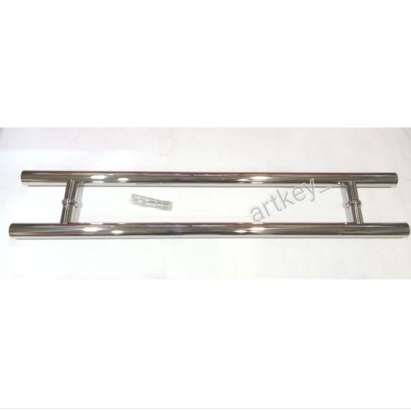 Handle Pintu Kaca &amp; Alumunium pipa bulat As 60 × 80 cm Stainless Steel