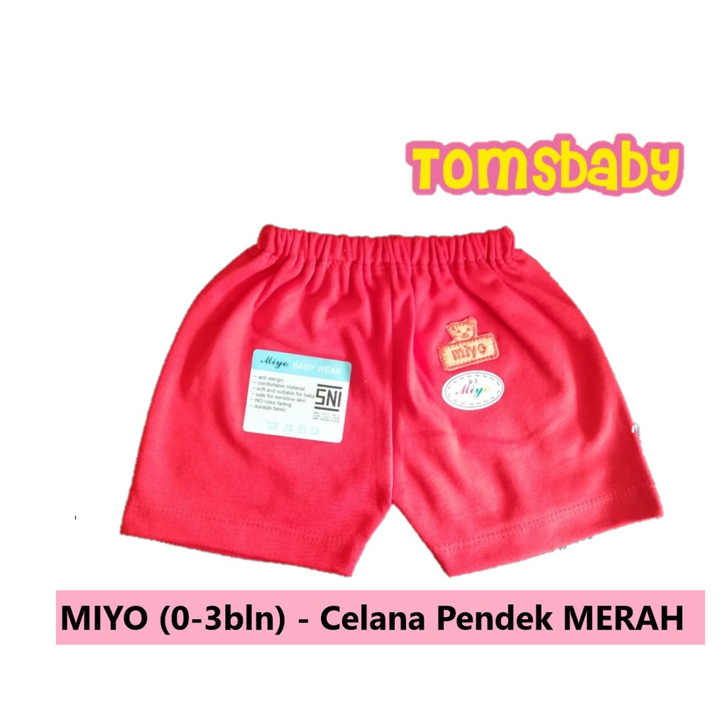 MIYO 1pcs Celana Pendek Segiempat MERAH