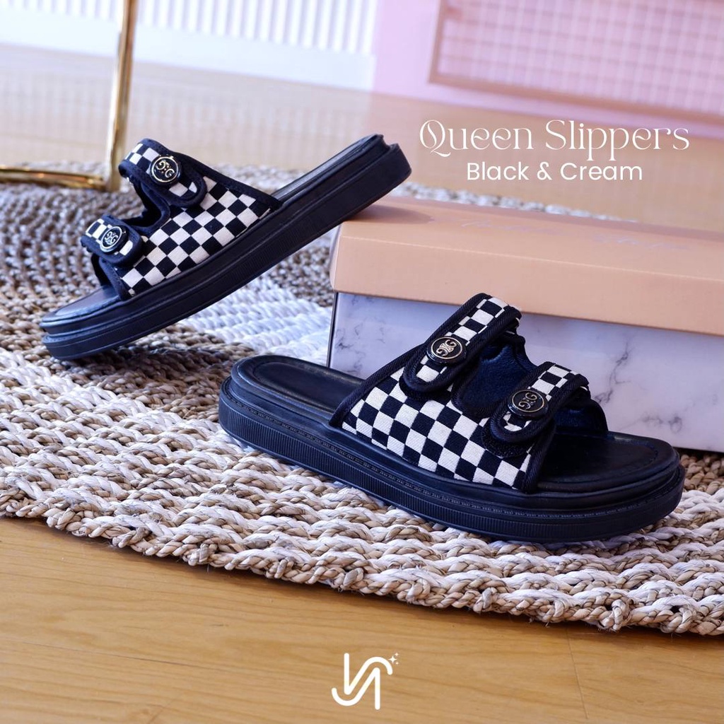 NADILASTUFF [ASLI] Queen Slippers 'BISA COD' Sandal Wanita PREMIUM IMPORT REALPICT KUALITAS TERBAIK &amp; BEST SELLER