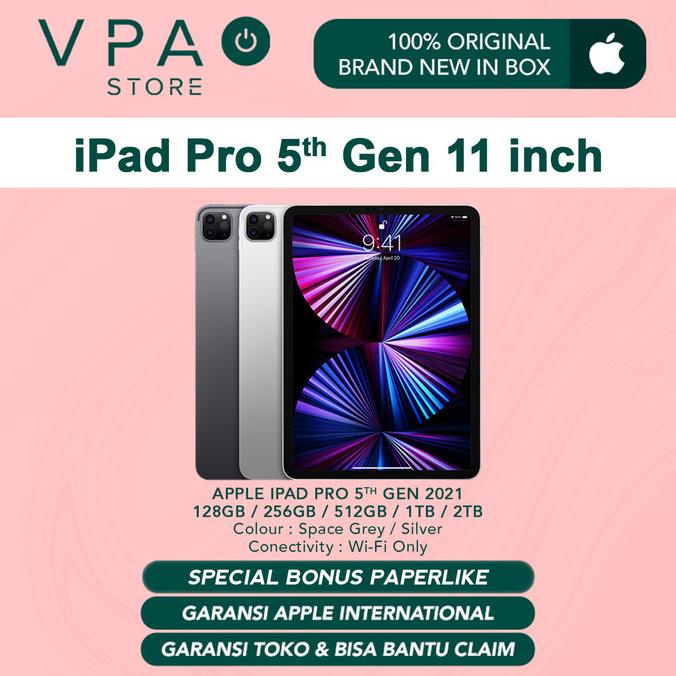 [Promo] Ipad Pro 2021 M1 Chip 128Gb 256Gb 512Gb 1Tb 2Tb 5Th Gen 11 Inch - Hp / Hanphone - Tab / Tablet