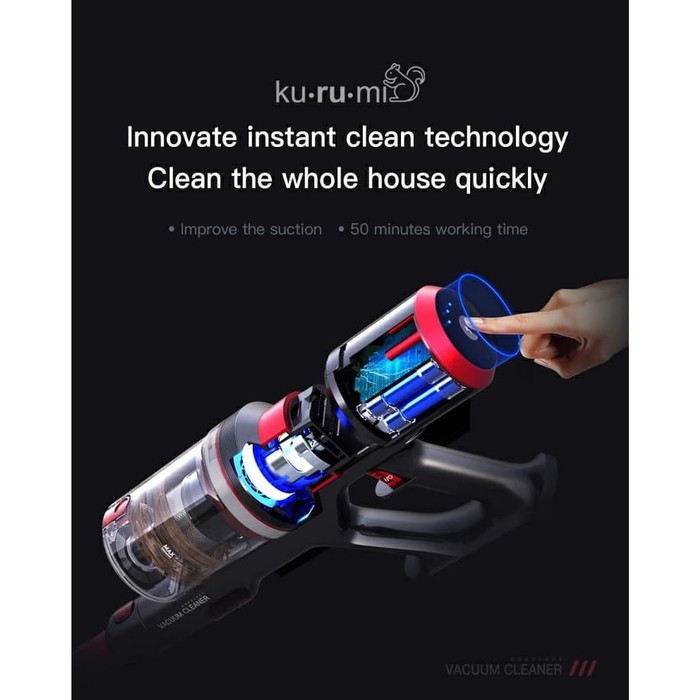 Kurumi KV 06 Powerful Cordless Stick Vacuum Cleaner