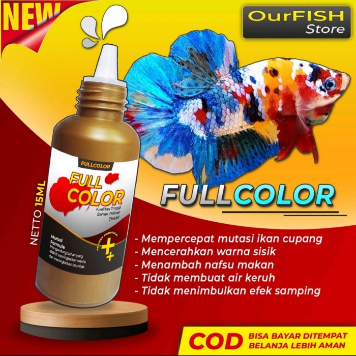 Full Color - Obat dan Vitamin Mutasi Full Block Ikan Cupang 15ML