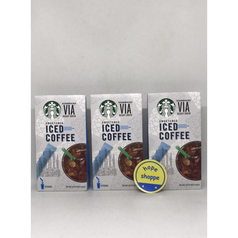 

Starbucks VIA Ready Brew Sweetened Ice Coffee Paket 3 Pack / 15 Pcs