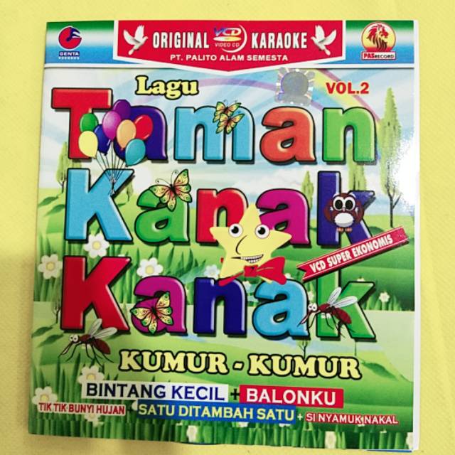 KASET MUSIK VCD ORIGINAL VIDEO LAGU TAMAN KANAK KANAK BISA KARAOKE