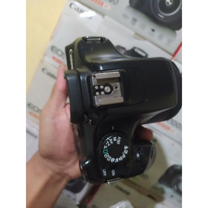 kamera canon eos dslr body 1100d + lensa fix 50 mm STM