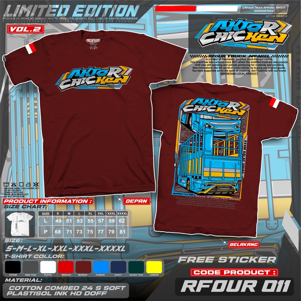 KAOS TRUCK CHICKEN RACE KAOS TRUK OLENG DEWASA PREMIUM DISTRO DRIVER CHICKEN AKTOR CHICKEN REPUBLIK CHICKEN TRUK AYAM BALAP