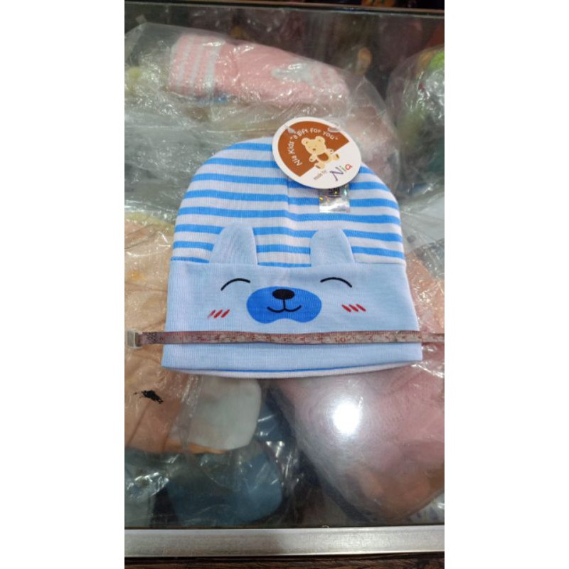 Topi bayi katun polos warna 0-3m / topi bayi newborn kain lembut