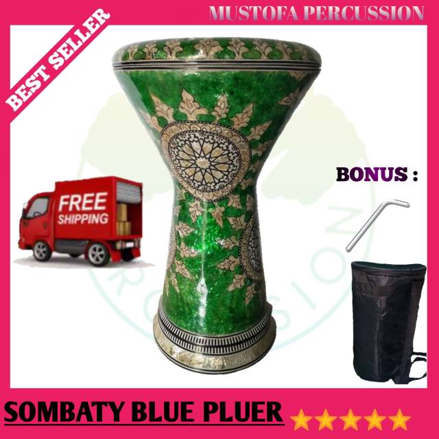 Darbuka sombaty gawharet Elfan produk mesir asli 9 in free ongkir ( cod)
