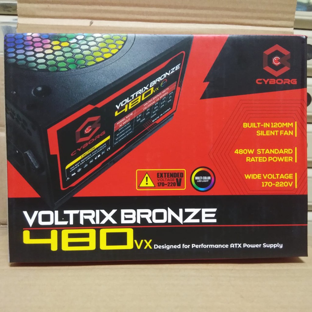 Cyborg Power Supply 480W VOLTRIX BRONZE 480VX RGB