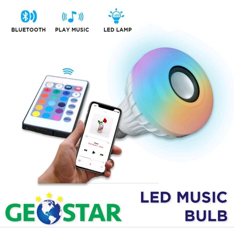 Geo Star Led Music Bulb/Lampu Musik Speaker - GS LMB