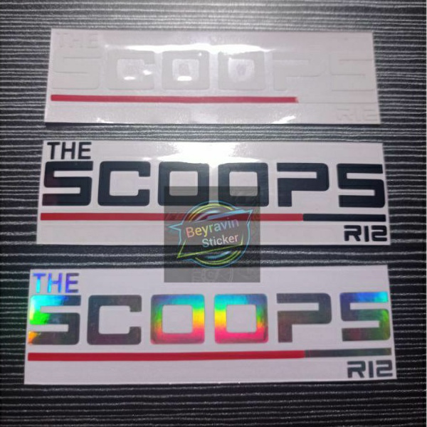 Sticker logo the scoops r12 Scoopy cutting