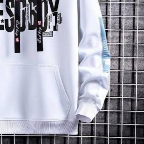 ♡ Jaket Hoodie Pria Murah ESOBOY bahan Tebal Cotton Fleece Hitam Putih Abu ✹