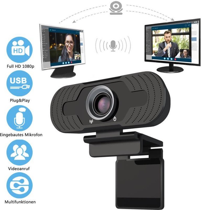 Webcam USB 1080p PC/TV Box/ Mini PC Built in MIC for live steam