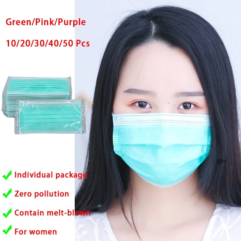 Masker hijab/ Disposable Protective Masker  Mask / Masker 3 PLY isi 50 / SURGICAL MASK / MASKER