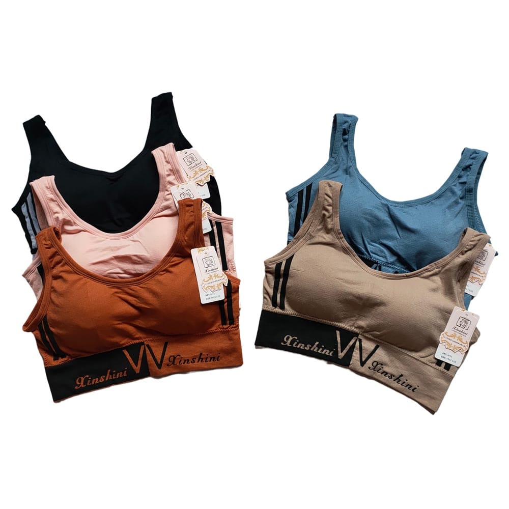 PROMO TERBARU Bra Sport Xinshini Allsize Melar Banget Busa Tebal bra Import BISA COD