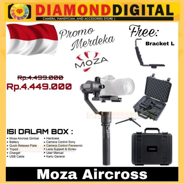 KAMERA DIGITAL Moza AirCross Gimbal for Mirrorless MEWAH
