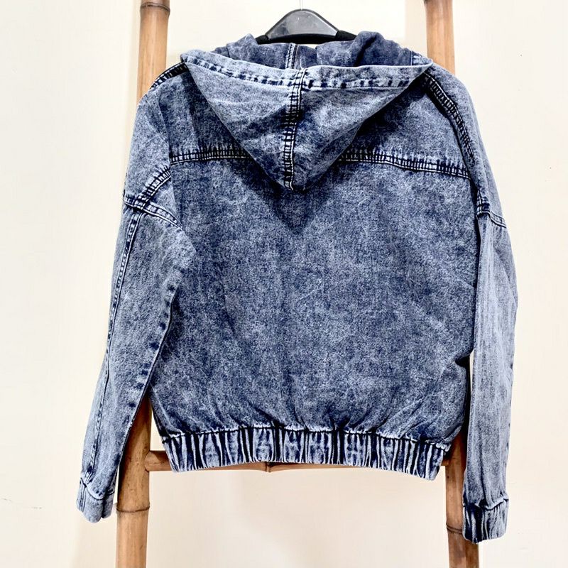 CROPTIE HOODIE JAKET JEANS CROP WANITA PREMIUM