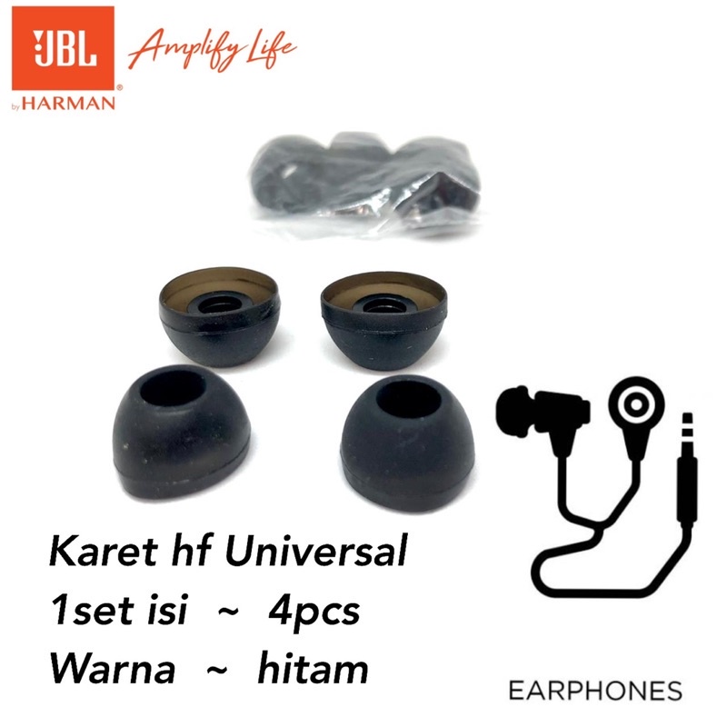 FLASH SALE Karet Silikon Pengganti In-Ear earphone KARET J  Eartips / Earbud / Earbuds HARGA 4PCS 1 SET