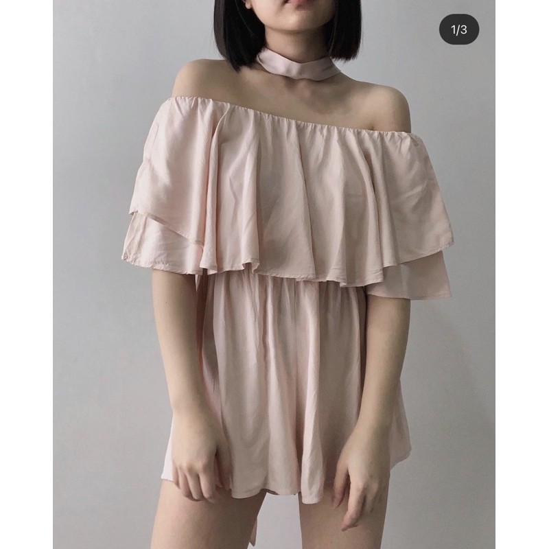bamboo blonde pink playsuit
