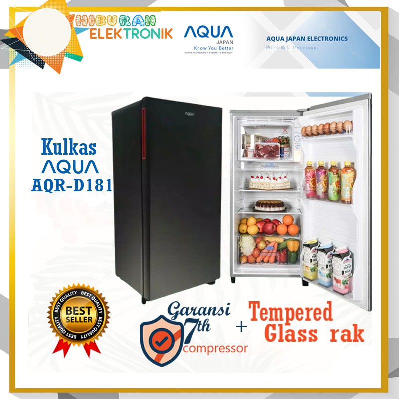 KULKAS AQUA JAPAN 1 PINTU AQR-181DS/LS
