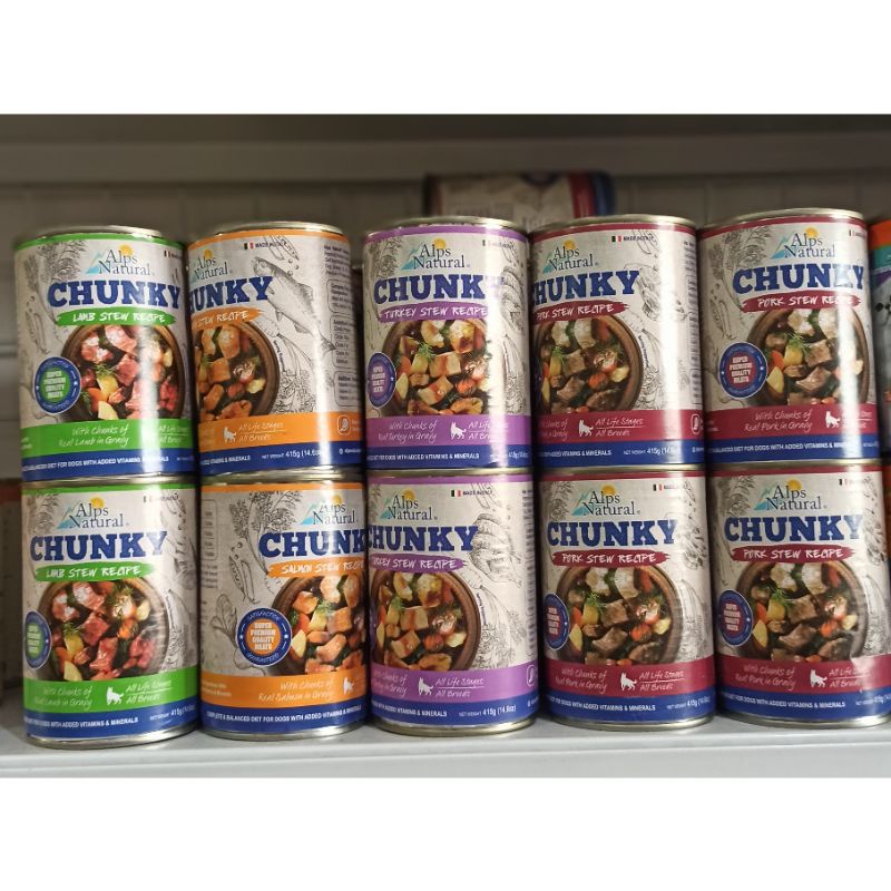 Alps Natural CHUNKY Wet Food All Variant 415gr | makanan basah anjing segala usia