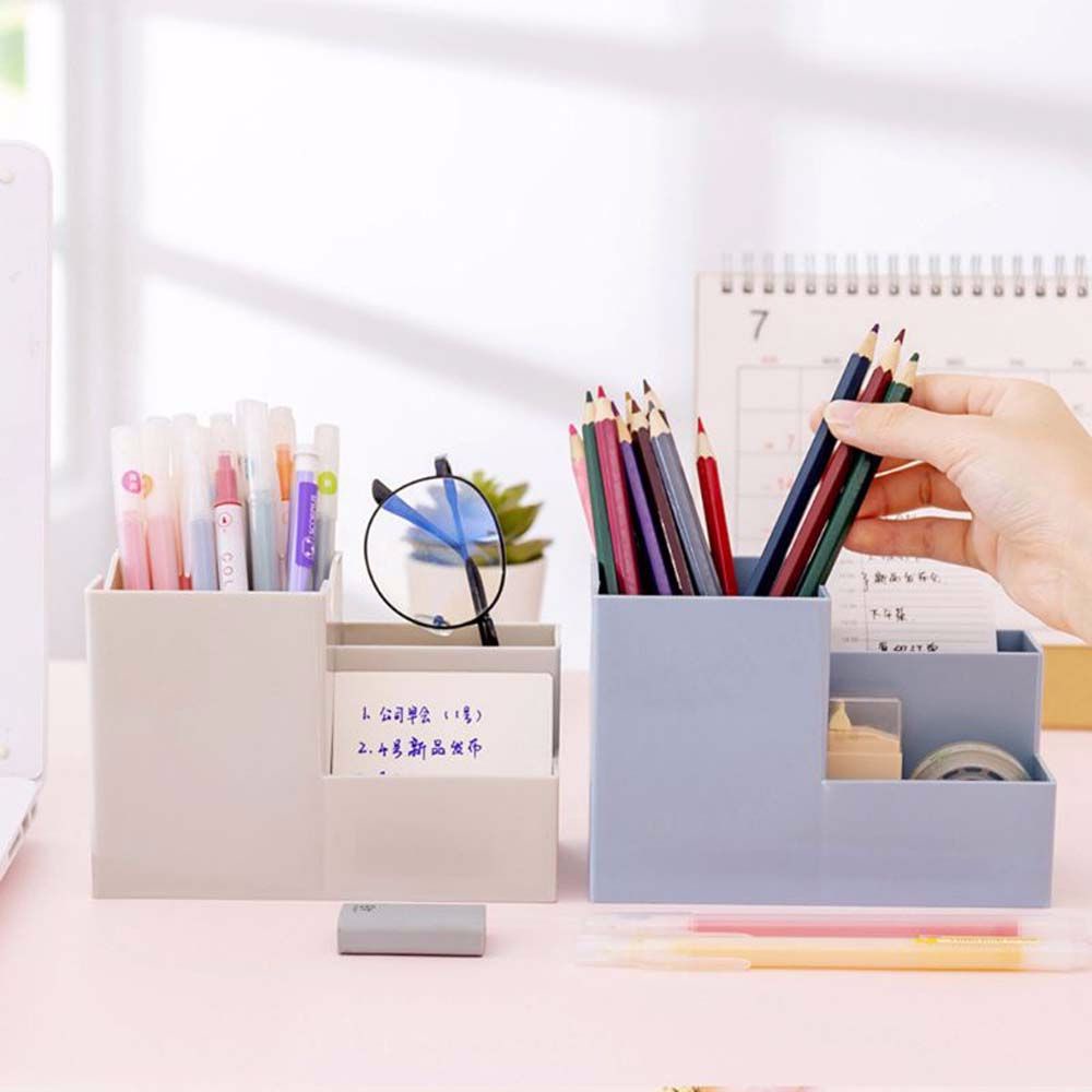 QUINTON Storage Pen Pencil Holders Container School office Utensils Desktop Pen Holder Organizer Office Accessories Cosmetic Case Stationery Multi-functional Makeup Rack/Multicolor