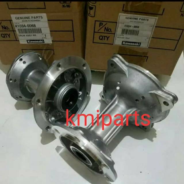 Tromol depan belakang klx hole 28 original