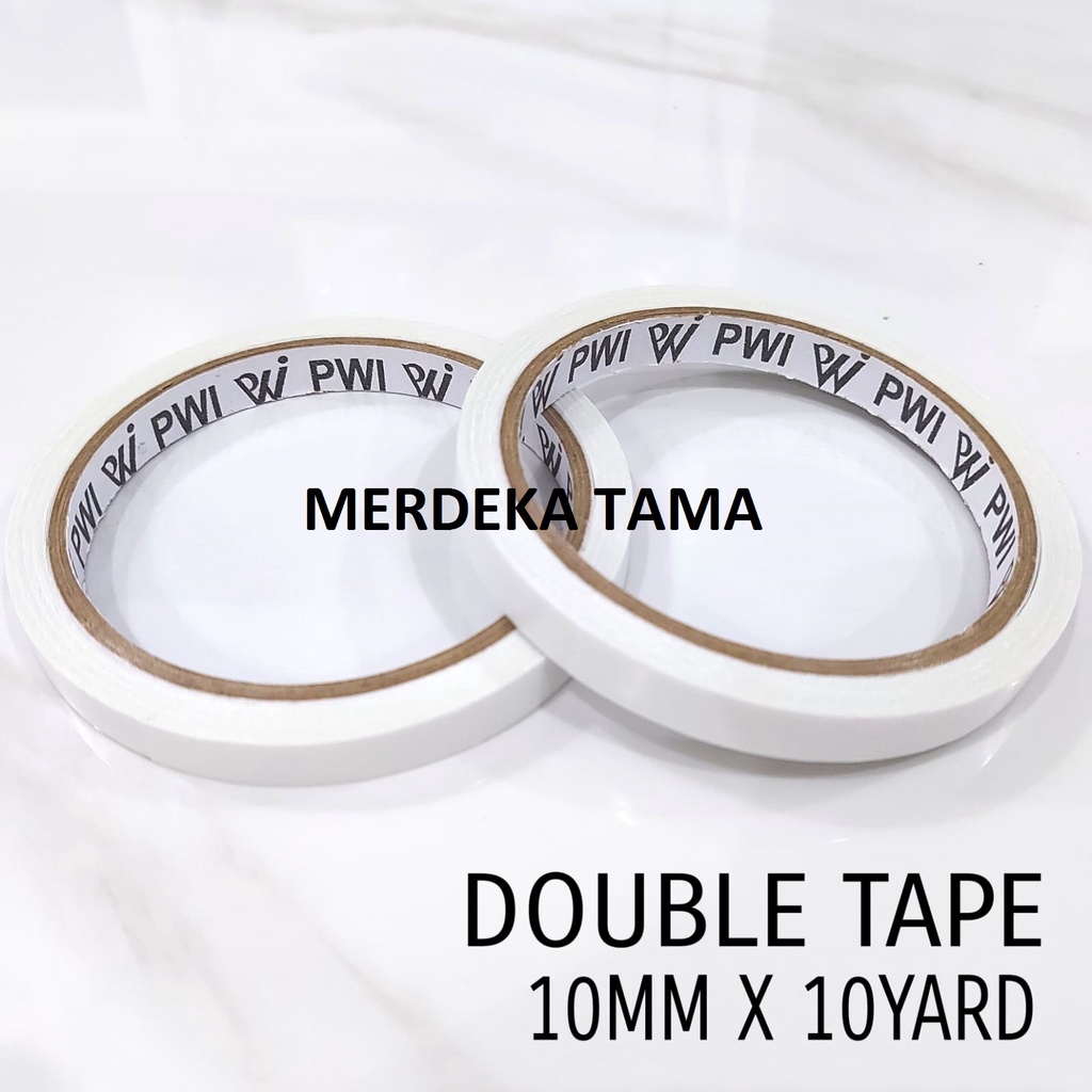 

Double Tape Solasi Bolak Balik Perekat PWI 10mmx10yard
