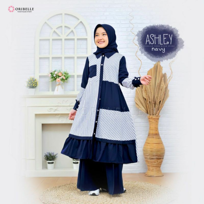 GAMIS ORIBELLE ASHLEY SET || YELLOW || NAVY || PURPLE || MINT || PINK