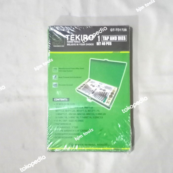 TEKIRO tap & die set 40pcs (GT-TD1726)
