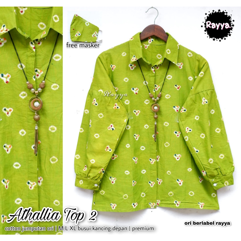 Blouse Batik Jumputan by Butik Batik Solo Bahan Katun Jumputan Kode BLOUSE BATIK ATHALLIA TOP