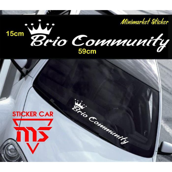 Sticker Brio Commmunity Stiker Honda Brio Kaca Shopee Indonesia