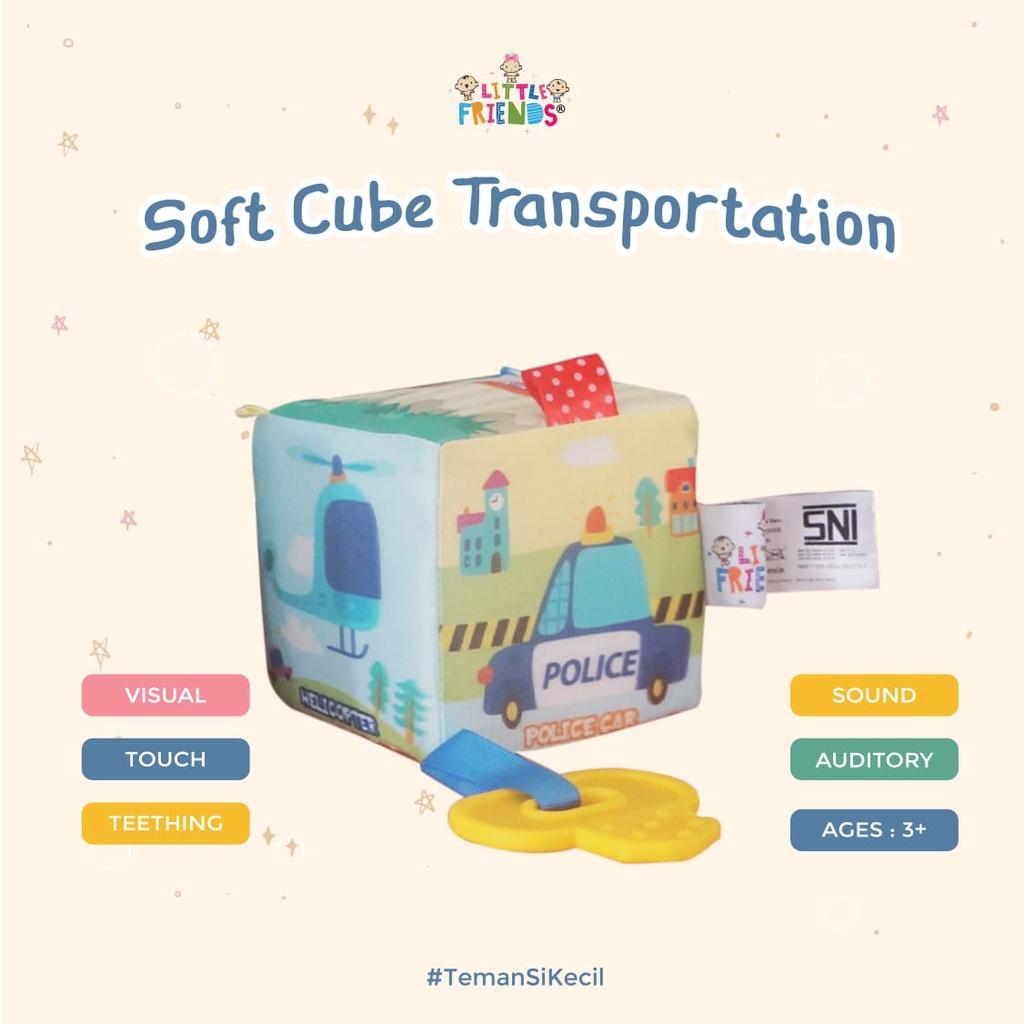 ♥BabyYank♥ Little Friends Soft Toys Cube - Mainan Bayi Bentuk Kotak LFS2040 LFS2050 LFS2060 LFS2070