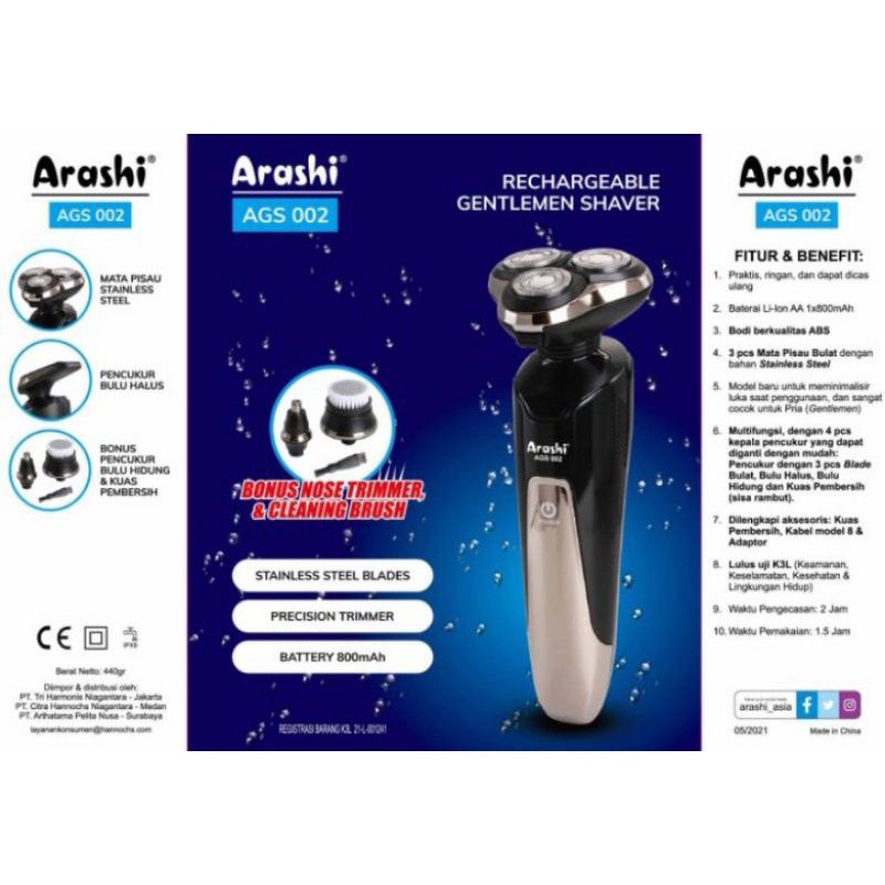 Alat Cukur Arashi/ Gentlemen Shaver AGS 001Arashi
