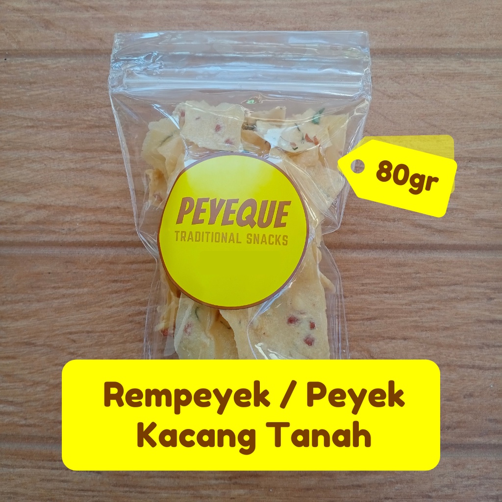 

PEYEQUE rempeyek / peyek kacang tanah kemasan 80gr