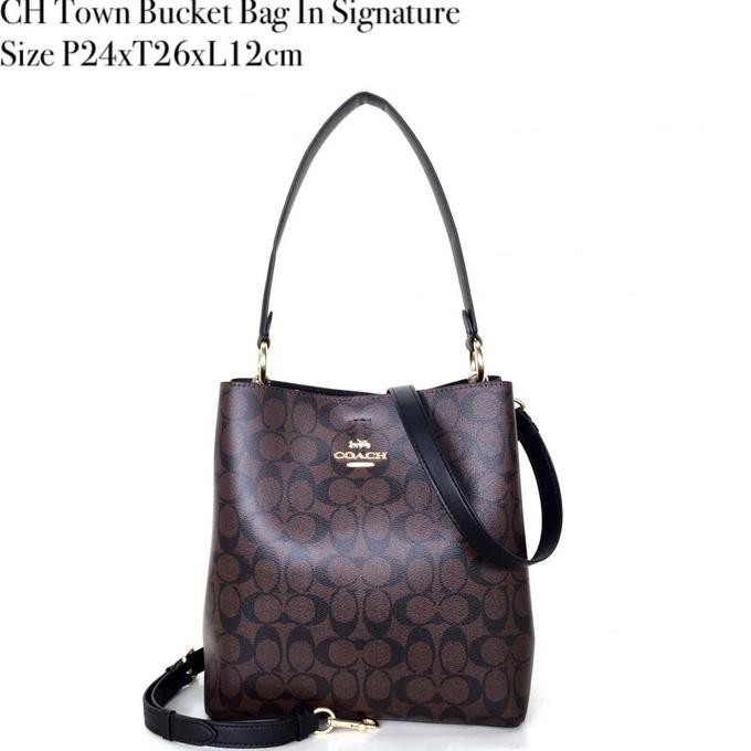 Tas Wanita Coach Town Bucket Bag In Signature Alealesale