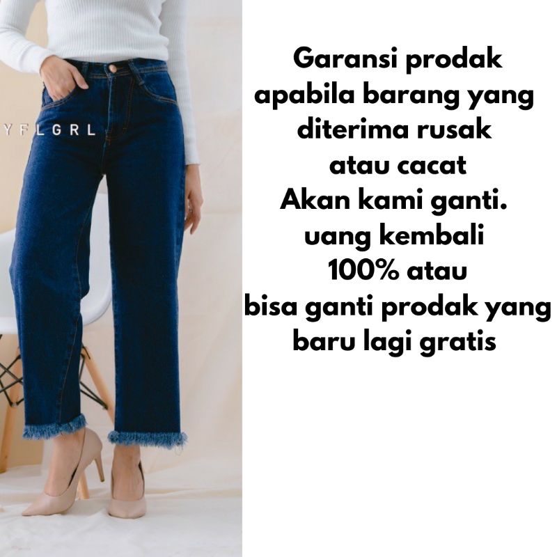 HARGA PROMO!! CELANA KULOT JEANS WANITA JEANS PANJANG WANITA