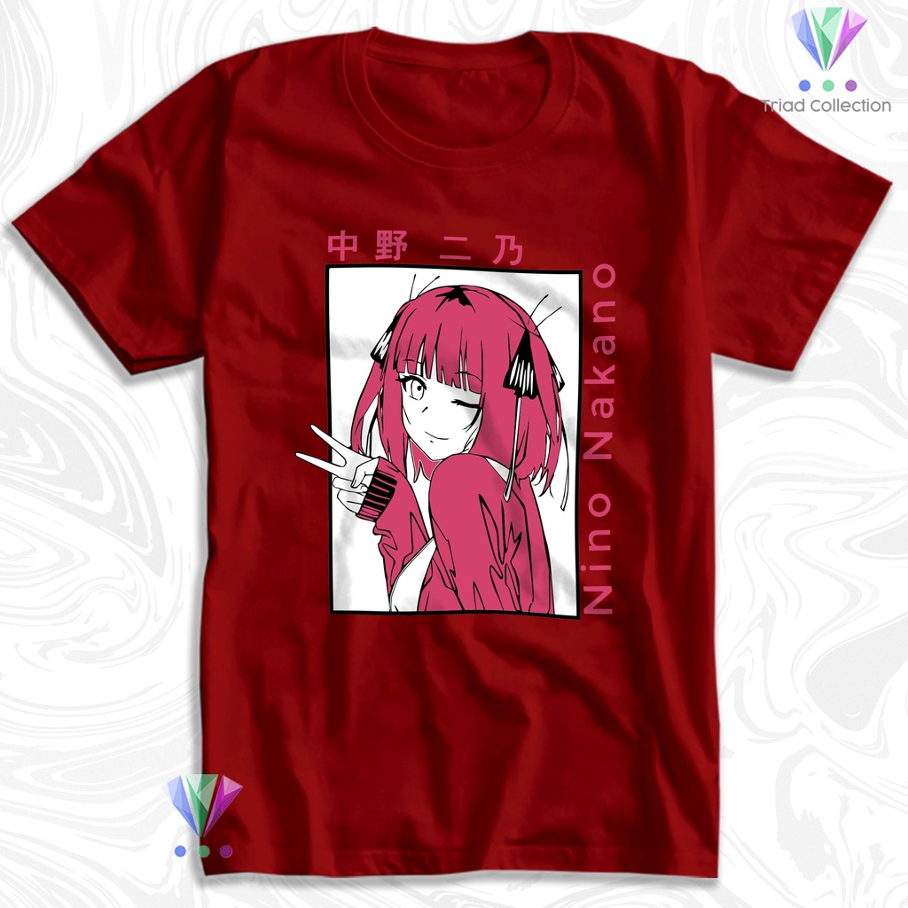 Tshirt Baju Kaos Distro Anime Nino Nakano / Kaos Distro Pria Wanita