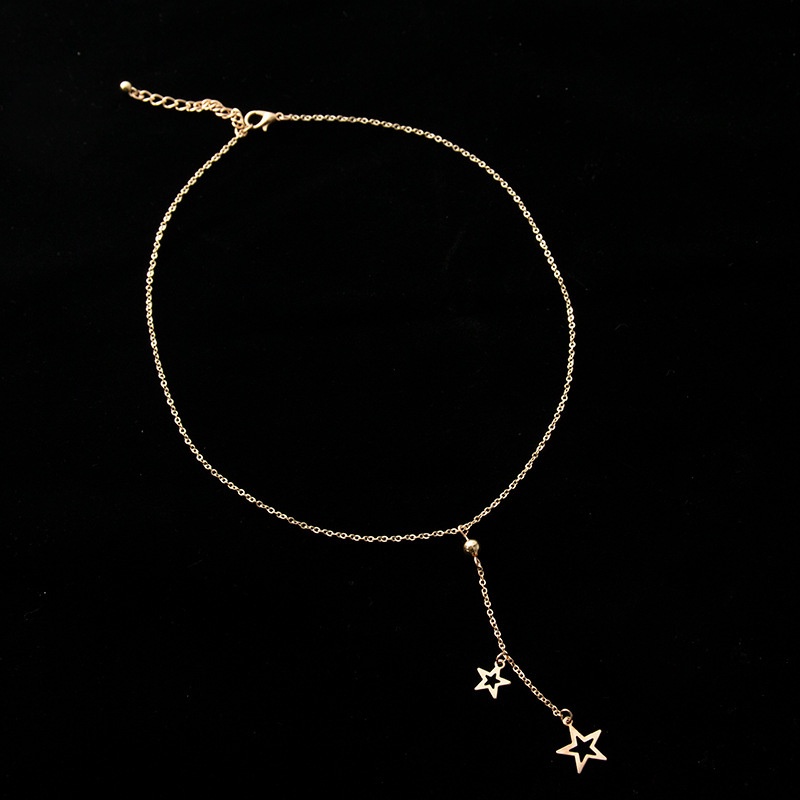 ➰CKK➰ K18 Kalung Wanita Import Korea Kalung wanita liontin bintang bolong kalung Import KOREA murah