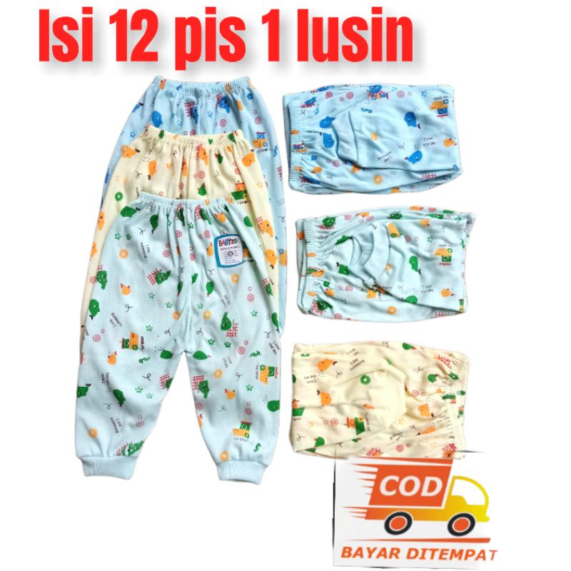 1 lusin celana panjang bayi dobel prin S.M.L.XL.