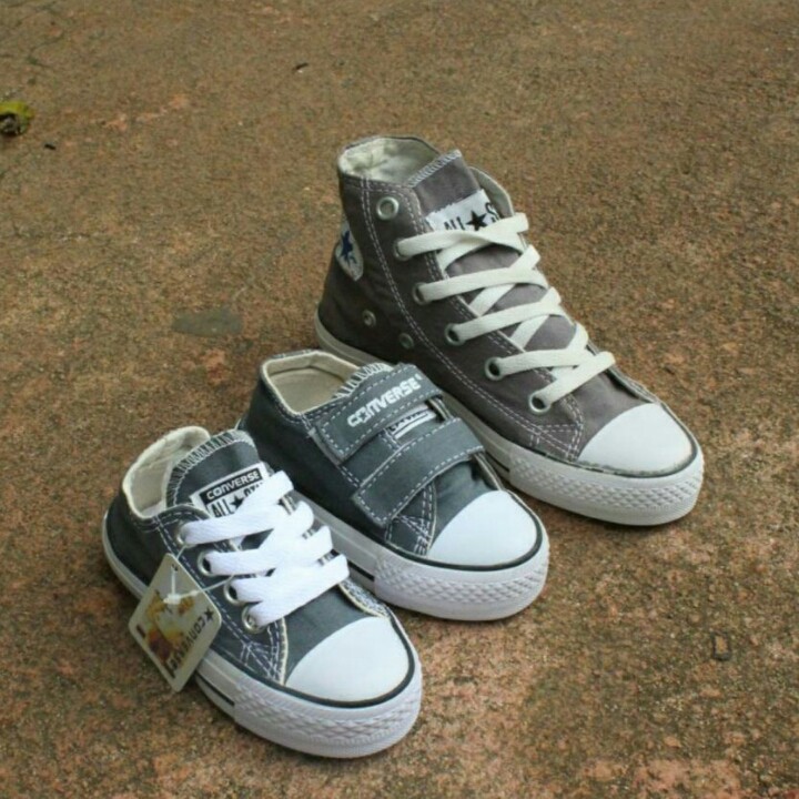 Converse All Star kids/grey/abu-abu/sepatu santai/sepatu sekolah