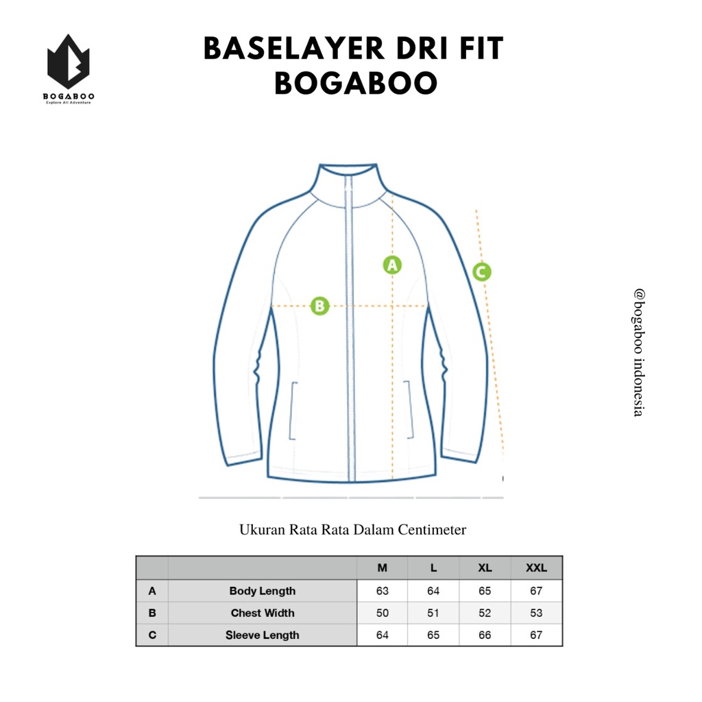 BASELAYER BOGABOO MANSET  LENGAN PANJANG - MANSET LENGAN THUMBHOLE - MANSET TANGAN OLAHRAGA - MANSET OUTDOOR PRIA