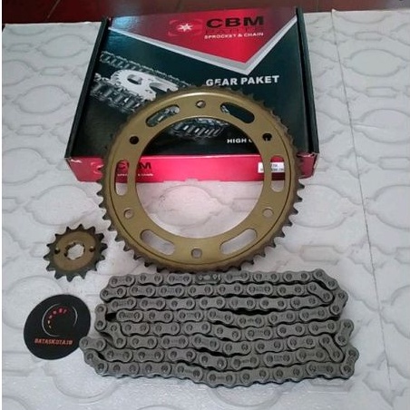 Gir set gear paket crf150 crf 150 l baja sepuhan merk CBM