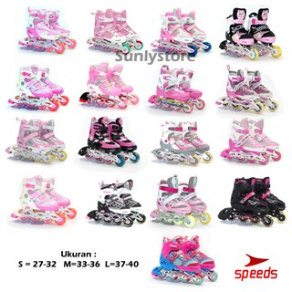  Sepatu  Roda  Anak dan Dewasa  Inline Skate Full Karet PU jf 