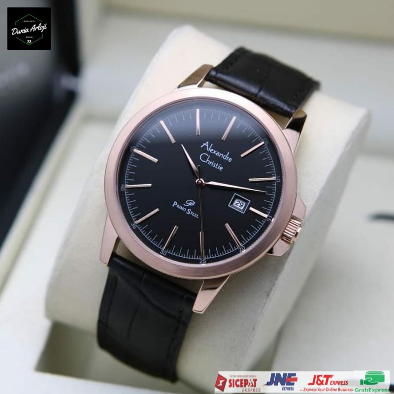 JAM TANGAN PRIA ALEXANDRE CHRISTIE ORIGINAL AC. 1008MD KULIT